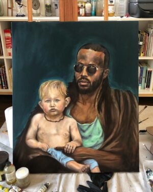Andrew J. West Instagram - In progress… #oiloncanvas #oilportrait