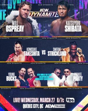 Andrew J. Williams Instagram - Quebec City!!!! Come hang out with me tonight at @aew dynamite!!!!! Or if you’re afraid to go outside and have agoraphobia, you can watch on @tbsnetwork at 8pm eastern time zone! 📷 @brainbuster_