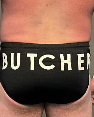 Andrew J. Williams Instagram - I loved Mike Awesome. So i decided to bring back some old looks, but my trunks are simple and AWESOME. Just like the Gladiator. Chop’em all and let Butcher sort’em out. @aew @aewontv 📷 @brainbuster_ 🩲 by @daingersnake