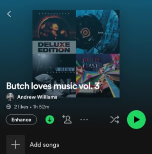 Andrew J. Williams Instagram - BUTCH LOVES MUSIC vol 3 is up on @spotify (link in bio) Todays playlist is all north west love. Seattle has always been one of my favorite cities and I’m very excited to be here! This list is very John Pettibone heavy cuz he’s honestly what i think of when i think of seattle in music form. Also, Randy Johnson. Big unit i hope approves of this playlist. Also Crazy about you is for @hana_devore cuz i am crazy about her. ❤️❤️❤️