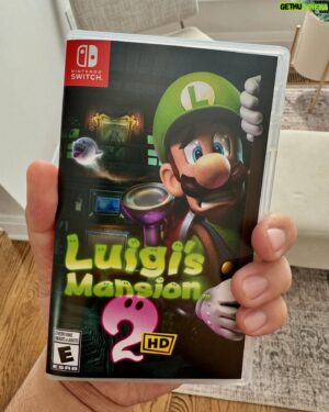 Andrew Phung Instagram - Had an old friend come through to celebrate the last day of school! We were just tidying up and we suddenly hear my younger son shout “Luigi is in our backyard!” My kids later proclaimed this was the best surprise ever. A huge thanks to @nintendoamerica for creating this special moment. We’re hyped to bust out the brand new Luigi’s Mansion 2 HD as we kick off our Summer vacay! We breezed through the first one and it’s a favourite for us. 

#giftedproduct 
#luigismansion2