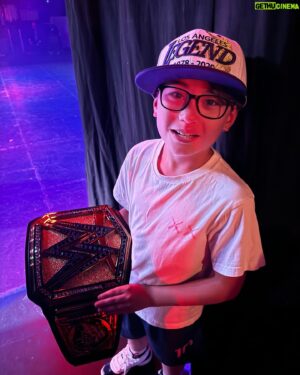 Andrew Phung Instagram - You’re 10 years old and the champ @americannightmarecody just asked you to hold his belt while he does a show. CORE MEMORY UNLOCKED! That belt hugged his shoulder for 45 minutes and he couldn’t stop smiling. I also, could not stop smiling. Cody is an absolute class act! Thank you! ❤️

#wwe #mitb