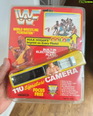Andrew Phung Instagram - Should I take this 30  year old Hulk Hogan camera I grabbed off Facebook Marketplace on our upcoming family road trip????? Do you want to see the pics????