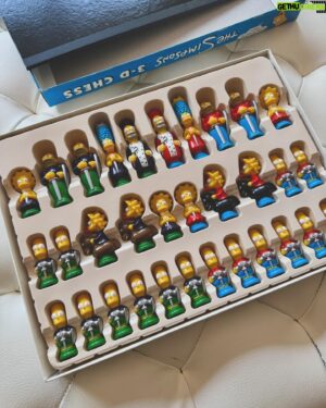 Andrew Phung Instagram - Just grabbed this gem of a vintage Simpsons chess set from @bhtoys! They do not make toys like this anymore. The chess pieces are incredible. 😍😍😍