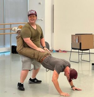 Andrew Rannells Instagram - Tomorrow is TONY day!!! I’m so proud that our little Gutenberg family will be represented at the big show! (This is a dance move that was cut from the show. If it hadn’t been cut… I think we would also be up there for best choreography. Sorry, Nancy.)