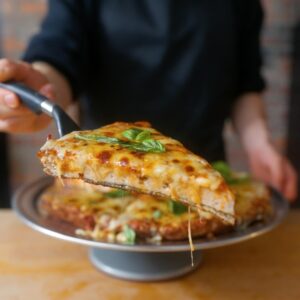 Andrew Rea Instagram - If you missed this episode, you gotta give it a watch. @alvin.zhou made pizza with a breaded chicken crust. This takes “chicken parm pizza” to a new level, and man was it tasty. Link in the tree in bio!