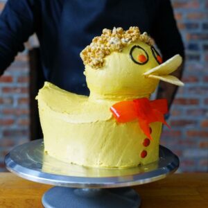 Andrew Rea Instagram - Little something for all the millennial parents out there who have to/get to watch an incredible volume of @officialblueytv - Bingo’s birthday Duck Cake, for real life! New (family-friendly) episode of Binging is live now, link in tree!