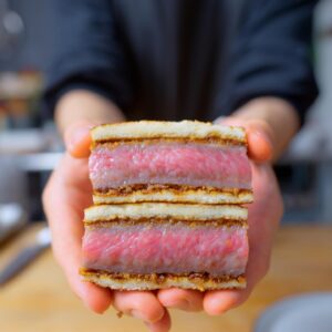 Andrew Rea Instagram - A5 Wagyu Sandwich by @alvin.zhou, inspired by Final Fantasy XV. Need I say more? Watch now, link in the tree!