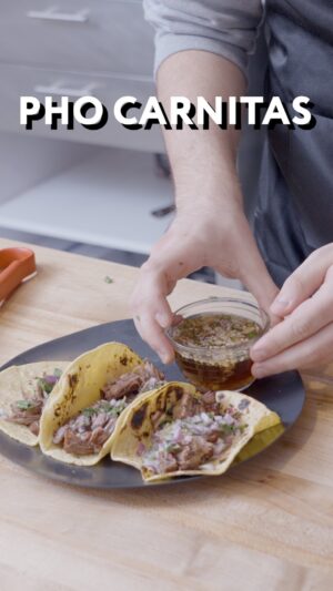 Andrew Rea Instagram - Pho Carnitas. Good for a crowd, don’t skip the sauce. Nước chấm is essential 

Recipe on babi.sh