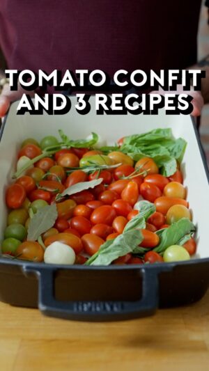 Andrew Rea Instagram - Andrew makes Tomato Confit and three recipes using it. Recipe on Babi.sh!