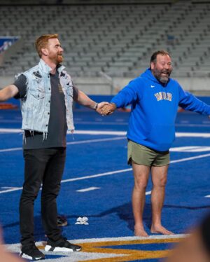 Andrew Santino Instagram - Thank you @bertkreischer and @fullyloadedfestival for giving me a fatty liver ❤️ 

📸 @toddrphoto 
Drone @skycandystudios
