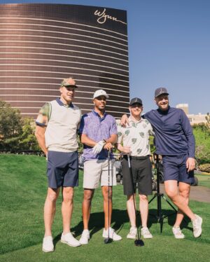 Andrew Santino Instagram - Desert 🌵 dorks doin big things 
Thanks @justintimberlake and @8amgolf for letting the ginge 👨🏼‍🦰 swing away