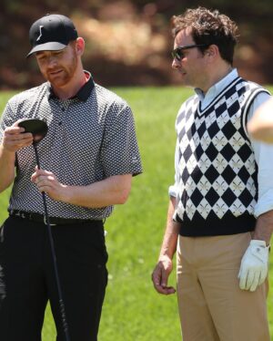 Andrew Santino Instagram - Desert 🌵 dorks doin big things 
Thanks @justintimberlake and @8amgolf for letting the ginge 👨🏼‍🦰 swing away