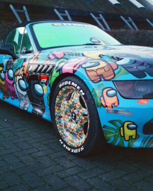 Andrew Shane Instagram - I nabbed the @sidemen’s car & got it wrapped in Among Us for a video 😭 very sus