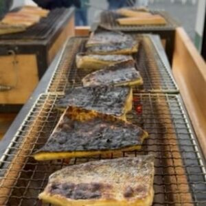 Andrew Zimmern Instagram - Grilling @riverenceusa trout at the MN premier party of @pbs @in2itivecontent latest doc series Hope In The Water Wednesday nights at 9e8c. Best fish sandwich is the simplest one, but that spicy pickle tartar sauce that @jpsamuelson made sealed the deal. @fedbyblue ‘s @jen_bushman caught taking too many pictures as well…