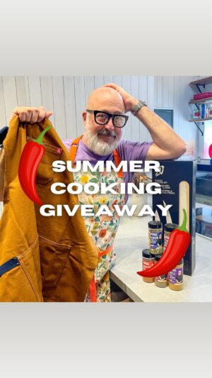 Andrew Zimmern Instagram - GIVEAWAY IS NOW CLOSED, congratulations to @kat.bakescakes and thank you to all who entered! 

We are kicking off the summer cooking season with a HUGE giveaway. I’m sending you this wall of @badiaspices that will take your cooking to the next level for many years to come. 

PLUS  @hedleyandbennett threw in 5 stylish aprons and @shuncutlery added a 4-piece BBQ set! 

This prize is valued at over $3,000 and all you have to do is: 

1️⃣ Comment a 🌶️ below 

2️⃣ Follow @badiaspices @chefaz @hedleyandbennett and @shuncutlery 

The giveaway starts now and I will announce the winner on May 31st! Get those thumbs moving and share with all your friends!