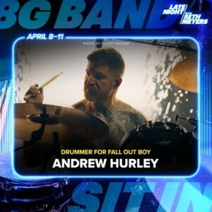 Andy Hurley Instagram - Sitting in on drums on @latenightseth on @nbc next week! Seriously stoked and can’t wait! Thank you @erx11 for making it happen!