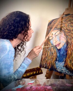 Angela Alvarado Instagram - ❤️HAPPY❤️’A simple line painted with the brush can lead to freedom and happiness.’ -Joan Miró #visualart #visualartist #painting #painter #myhappyplace #art #freedom #meditation #arttherapy #zone #breathe #beauty #truth #sacredself #vision🌿 #rebirth #sacred #journey #peaceful #see👁 #seer #masterseer #ayaphoenix @naturalmodelsla