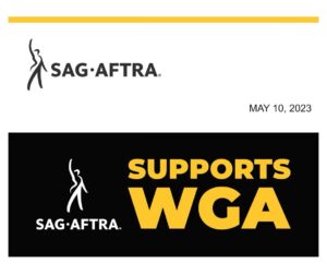 Angela Oh Instagram - SAG-AFTRA supports the WGA 👏🏼
#WGAstrong #sagaftramember #1u