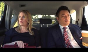 Angela Oh Instagram - @wreckslee doing his thing with his fabulous partner in crime @kellymargaretewing ! @udrivemetv #udriveme #udrivemetv @tubi 🚘 watch on #tubi and find out WHY! #rexlee 💙 #uberdiaries #tubitv #partnersincrime #wingwoman