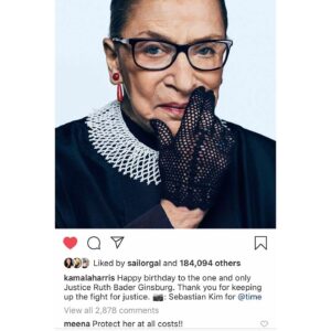 Angela Oh Instagram - Yes @meena protect her at all costs! (And shout out to #ruthbaderginsberg for those lace gloves & red earrings #fashionista #badasswomen #womenintheworld #rbg #womenwhorock #womensupportingwomen #instawomen #protect #cherish #serve #whorunthwworld? #girls #nyny #instagoodness #inspo #inspiredaily #inspire
