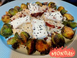 Angelique Kenney Instagram - This is how you do a proper & fancy meatless Monday … 

Organic Brussels sprouts 🌱   sun dried tomatoes 🍅 from Greece and the rice 🍚 cooked in its bottled’ EVO sprinkled with black garlic & truffle spices   garnished with French Brie (from France 🇫🇷 of course) 

Crafted on the fly tonight trying to experience new flavors. 

It was deliiiiiiciiiiiious!
😋 

#meatlessmonday #frenchchef #creative #gonein60seconds#chef #organic