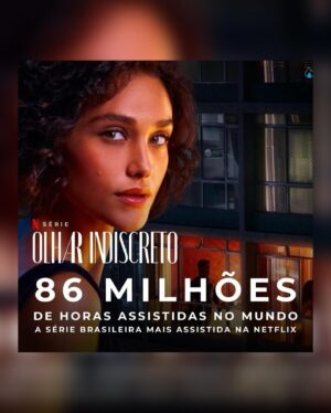 Ângelo Rodrigues Instagram - Escrevo por extenso porque parece mais impactante: oitenta e seis milhões. “Olhar Indiscreto” é a série brasileira mais vista da Netflix, acumulando um total de 86 milhões de horas assistidas globalmente.

O tsunami que o thriller psicológico brasileiro fez na matriarca do streaming é digno de registo. A série levou-nos numa viagem pelo mundo, alcançando o topo das listas de 57 países.

Não é todos os dias que se recebe uma notícia destas, e é por isso que deixo aqui costurado o meu orgulho. Aos que acompanharam a minha jornada transatlântica e tornaram esta aventura possível, o meu singelo obrigado.