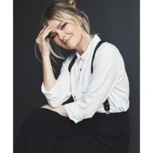Anita Briem Instagram - strapped in 🖤 for @mannlif.is 

photographer: @kazumatak 
hmu: @elinreynis