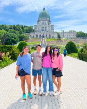 Anita Corsini Instagram - Montreal you’re 💯Great food (please try Schwartz’s you won’t be disappointed unless you don’t eat meat then maybe don’t go there) 🏆 Beautiful flowers literally everywhere including freaking DISCO BALLS in the garden - yes please and thank you 🪩Dance parties in the park🕺🏻💃🏻 Bike rides and beautiful architecture 🚲⛪️ Over 16k steps ♥️… I just can’t get enough. And this family of mine, well, I adore them with all that I am!! ♥️ Now off to watch the hockey finals and pretend like I know what’s going on 😆 Until next time 🇨🇦

#corsinistakecanada #partyof5 #summer #vacation