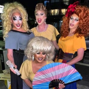 Anita Wigl'it Instagram - A gaggle of @caluzzicabaret showgirls out for a good time on a Friday night.
