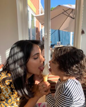 Anjli Mohindra Instagram - I wish she’d stopped being so immature about it. It was ever so clearly my ice cream first. 
Disclaimer: don’t try this at home.