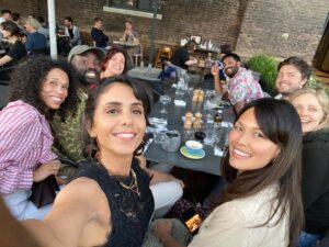 Anjli Mohindra Instagram - One ridiculously cute crew, one Emmy nominated actor and an armpit. 🧂🍸