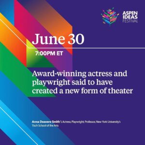Anna Deavere Smith Instagram - This Tuesday, June 30th, beginning at 7pm ET, I'll be speaking at the 2020 @AspenIdeas Festival with @yuvalsharonla and Kate D. Levin. For the first time ever, the Festival is digital and completely free to attend. Sign up at the link in my bio. #AspenIdeas