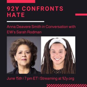 Anna Deavere Smith Instagram - Atlanta is burning again after the death of #RayshardBrooks. I will be talking to Sarah Rodman of @EW as part of @92Y's series on confronting hate, streaming online tomorrow, (Monday, 6/15) at 7pm ET. Link in bio.