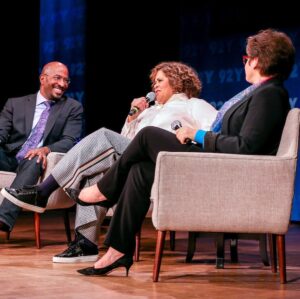 Anna Deavere Smith Instagram - How to change the system? Start where you are. Thanks to Valerie Jarrett and Van Jones for last night’s conversation on education and incarceration systems, art, and policy.

Thanks also to Kristi Zea, the director of Notes From The Field, Marcus Shelby, the first artist to work with me on Notes From The Field, Ann Hould-Ward, costume designer, and Len Amato, head of HBO Films, who were in attendance.

Photos: Rod Morata/Michael Priest Photography

@valeriebjarrett @vanjones68 @marcusshelby @92ndstreety @cnn @hbo #NotesFromTheField