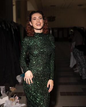Anna Dvořáková Instagram - Thank you fot this amazing experience. I really enjoyed it and I hope this is not the last time. I have walked on a runway!✨✨
Photos by: @ota_seko 

#model #runway #dress #czech #designer