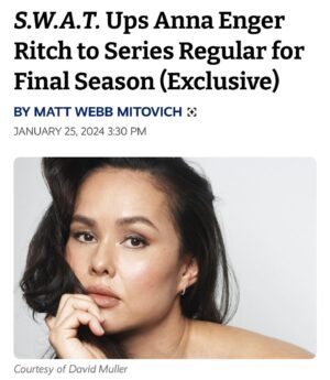 Anna Enger Ritch Instagram - Who’s gonna tell him …? 
@tvline @swatcbs @cbstv @sptv @cbsentdiversity @swatwriters @davidmullerphotography @missjoannak