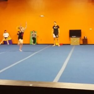 Anna Harr Instagram - Round off back tuck with a twist #gymnastics #tumbling #stunt