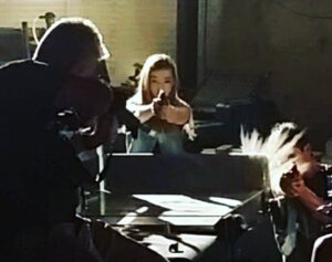 Anna Harr Instagram - #bts #action shot of my character Seattle, from the upcoming #YA #scifi #film Stasis