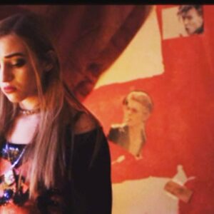 Anna Harr Instagram - Another still of Ava, one of my characters from Stasis, I requested that Ava be a #DavidBowie fan (like me!) That's all David Bowie pictures on the wall.