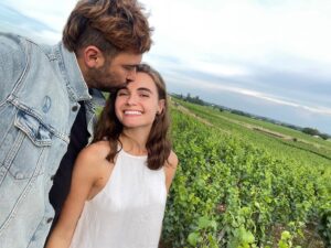Anna Maiche Instagram - Just busy bouncin between both our families in France and being in love and stuff 🩷🩷🩷