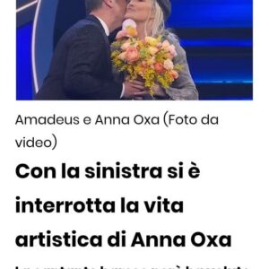 Anna Oxa Instagram - Sarà vero? Non è così da anni? 
L.