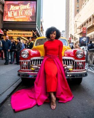Anna Uzele Instagram - I won’t be afraid. It’s my New York.

Style: @elizayerry 
Makeup: @estabrookartistry 
Crown: @derickmonroe 

Pics 1 & 5 @jennyandersonphoto 
Taxi pics @natalieannepowers 
Pics 4 & 9 @michaelah.jpg