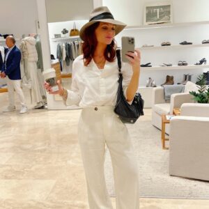 Anne Leighton Instagram - My love of coffee and hats continues…🎩☕️ but this one especially @brunellocucinelli_brand