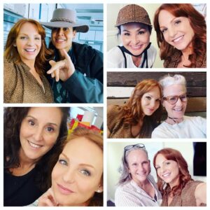 Anne Leighton Instagram - This is where the true magic✨happens behind the scenes 🥰 the fantastic #hairandmakeup team on @magnumpi who keep we actors camera ready, and forever wishing we could bring them home so we looked this way all day, every day 🤩💄💇🏼‍♀️ (also wardrobe, thank you🙏🏻 Ken & Michelle…I know after I was done that blouse had a life of its own 😂) I’m just amazed and impressed by the crew in this production and the women I met with hearts of gold. Thank you Kelly, Cassidy, Melody, Chantal, & Linda. But the true star of the crew goes to Pablo the #papillon PRINCE 🐾🐶.
.
.
@mellevymakeup @mellevy @coletteandkelly @cassidyblaine90046hair @chantalboomla