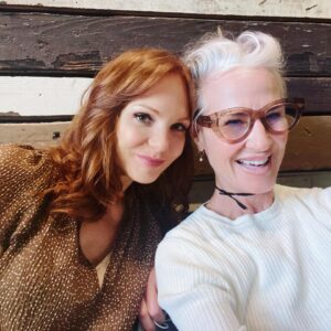 Anne Leighton Instagram - This is where the true magic✨happens behind the scenes 🥰 the fantastic #hairandmakeup team on @magnumpi who keep we actors camera ready, and forever wishing we could bring them home so we looked this way all day, every day 🤩💄💇🏼‍♀️ (also wardrobe, thank you🙏🏻 Ken & Michelle…I know after I was done that blouse had a life of its own 😂) I’m just amazed and impressed by the crew in this production and the women I met with hearts of gold. Thank you Kelly, Cassidy, Melody, Chantal, & Linda. But the true star of the crew goes to Pablo the #papillon PRINCE 🐾🐶.
.
.
@mellevymakeup @mellevy @coletteandkelly @cassidyblaine90046hair @chantalboomla