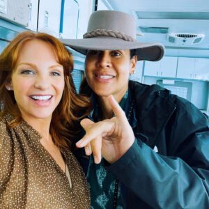 Anne Leighton Instagram - This is where the true magic✨happens behind the scenes 🥰 the fantastic #hairandmakeup team on @magnumpi who keep we actors camera ready, and forever wishing we could bring them home so we looked this way all day, every day 🤩💄💇🏼‍♀️ (also wardrobe, thank you🙏🏻 Ken & Michelle…I know after I was done that blouse had a life of its own 😂) I’m just amazed and impressed by the crew in this production and the women I met with hearts of gold. Thank you Kelly, Cassidy, Melody, Chantal, & Linda. But the true star of the crew goes to Pablo the #papillon PRINCE 🐾🐶.
.
.
@mellevymakeup @mellevy @coletteandkelly @cassidyblaine90046hair @chantalboomla