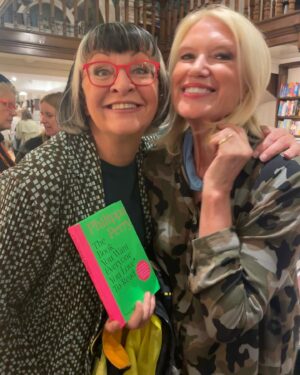 Anneka Rice Instagram - Gorgeous Philippa Perry @kevinkittycat has a cracking new book out. It was the launch last night and I am chuffed to be part of her chumdom, which always involves a degree of lunacy ….#thebookyouwanteveryoneyoulovetoread #sisterhood #books