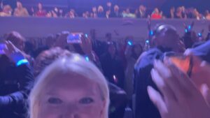 Anneka Rice Instagram - Always quite surreal when you have the entire Royal Family and leaders of all political parties bopping behind you! I felt it was too rude to blatantly stare ….#coronationconcert