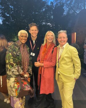 Anneka Rice Instagram - Joyful happy evening with  @aritanderson @hugobugg  @charloharris celebrating Gold Medal and  BEST IN SHOW award for @horatiosgarden . The garden is a beautiful, uplifting, accessible sanctuary, embracing the charity’s mission to create gardens in all NHS spinal injury centres in the UK. It was lovely yesterday to see so many wheelchair-users enjoying it. This garden will be relocated to the Princess Royal spinal injuries centre in Sheffield. I adore everything about this charity. The stunning restorative gardens nurture the wellbeing of people after life-changing injuries. If you’re looking for a charity to get stuck in with, this is perfect for you! There are so many lovely ways to get involved … #horatiosgarden #nhs #lifechanging